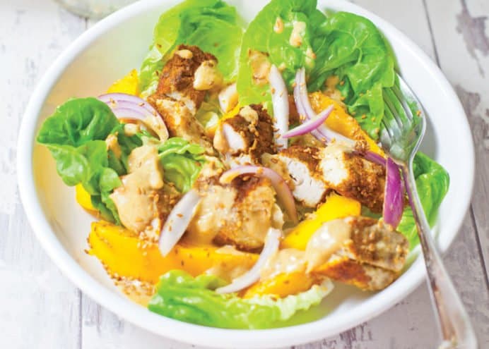 Spicy Mango and Ginger Chicken Salad