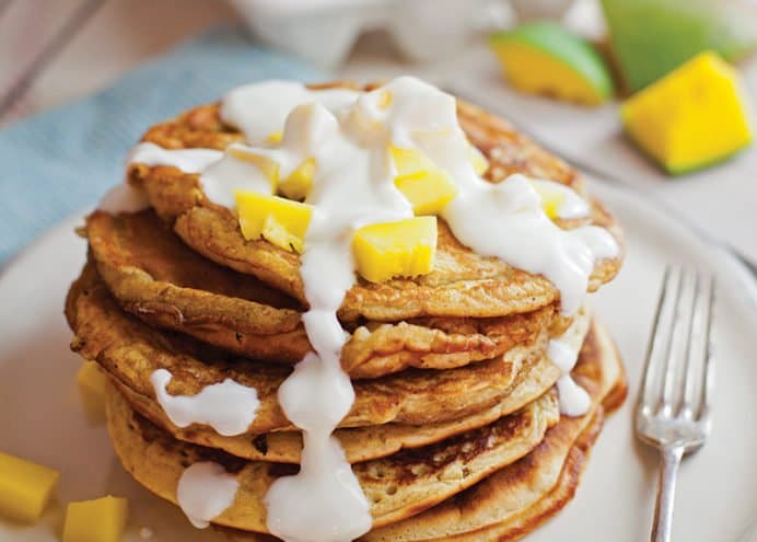 mango marmalade pancakes