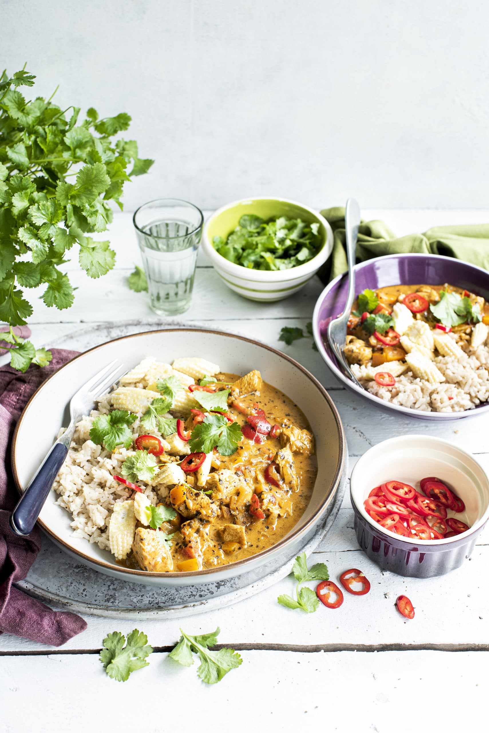 Red Thai Curry with Coconut Rice
